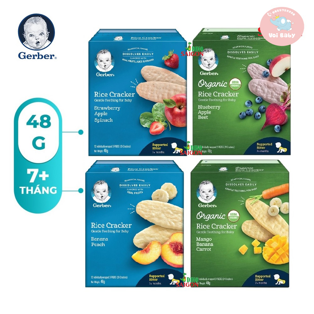 GERBER - 7M+BÁNH GẠO THANH