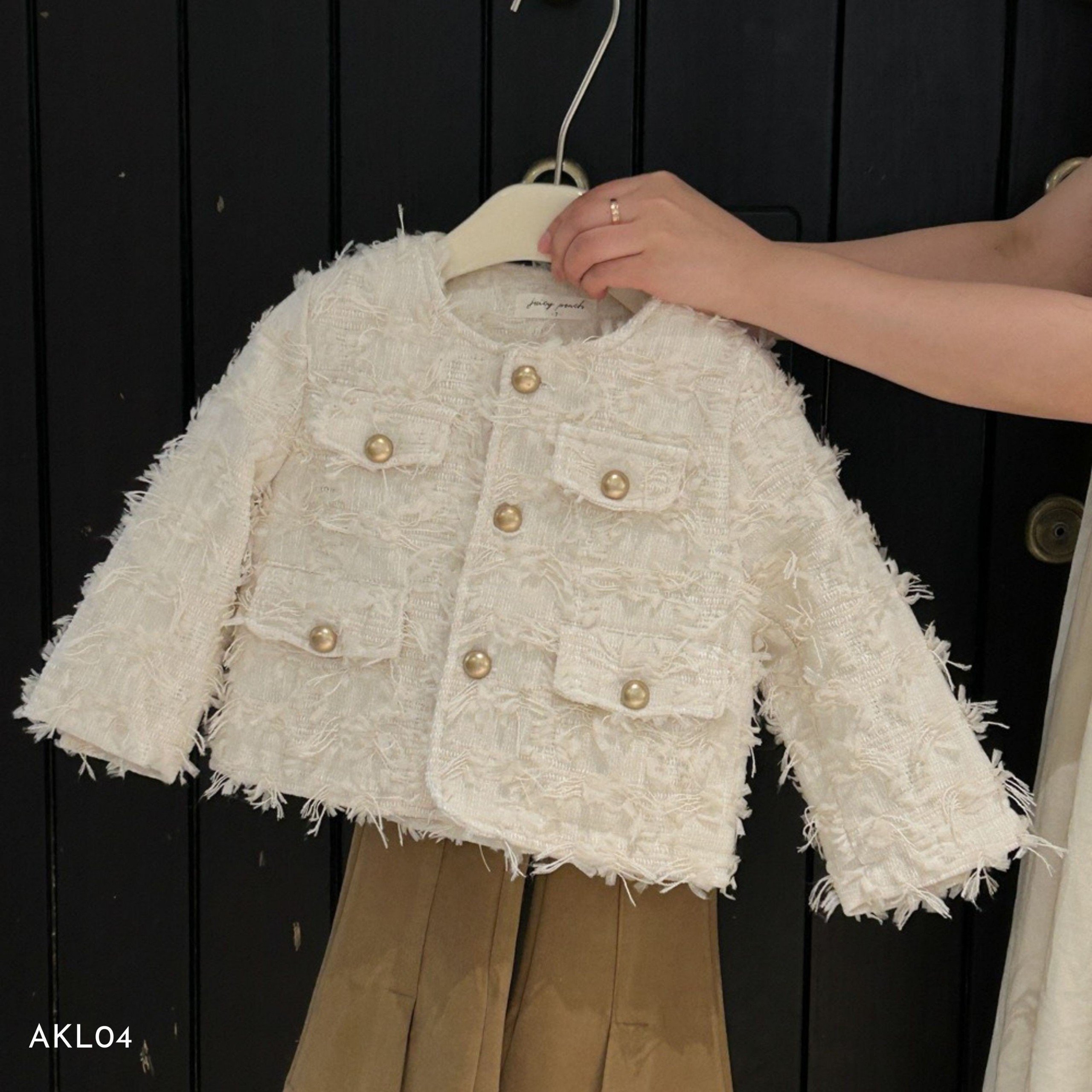 TH Áo khoác dạ TWEED be(9-140)