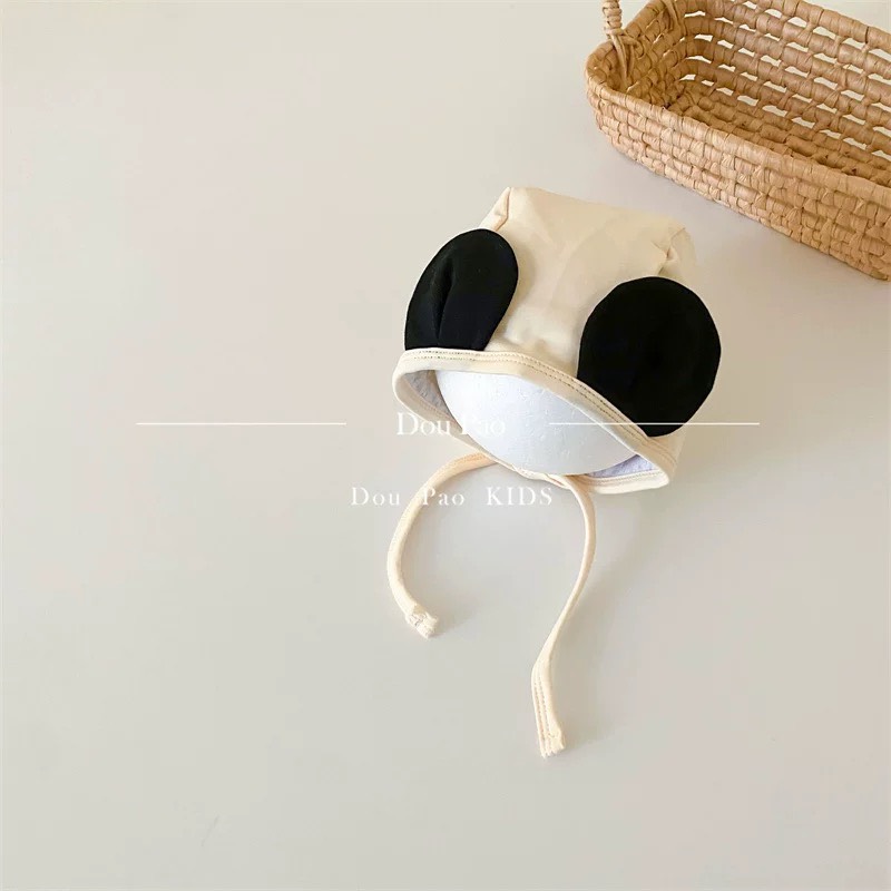 MIM Mũ cotton tai Gấu bản lớn(3-10M)