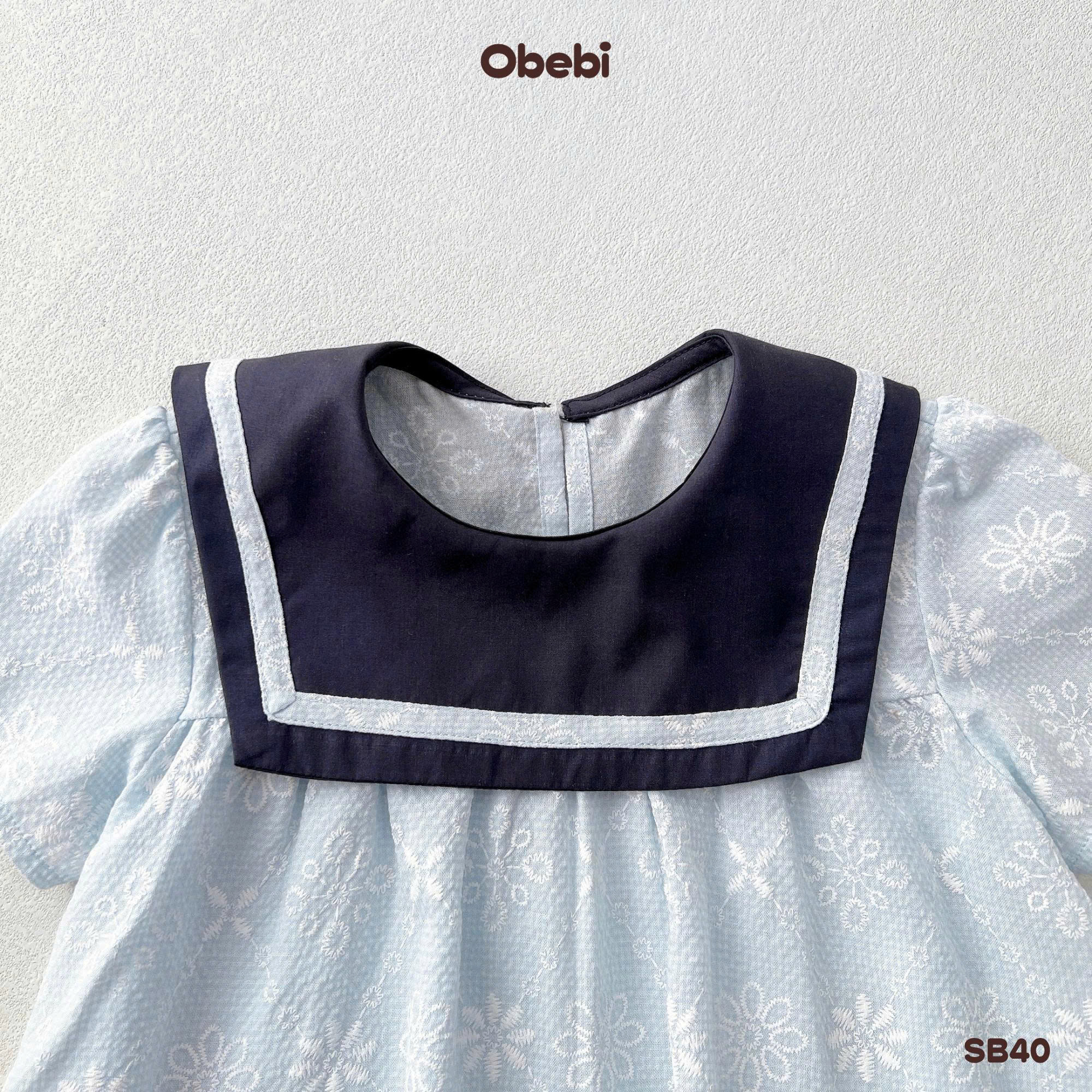 OBEBI - Set bộ bé gái cổ thuỷ thủ OBEBI (73-120)