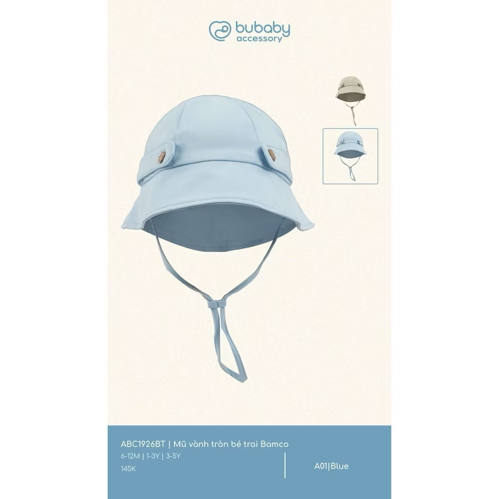 BUBABY - Mũ vành tròn bé trai BAMCO(6M-5Y)
