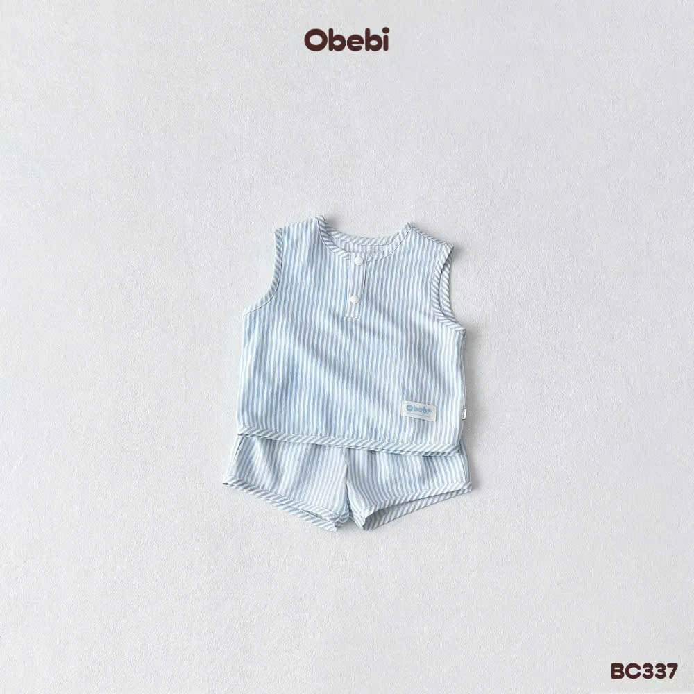 OBEBI - Bộ ba lỗ kẻ sọc mùa hè OBEBI (73-120)
