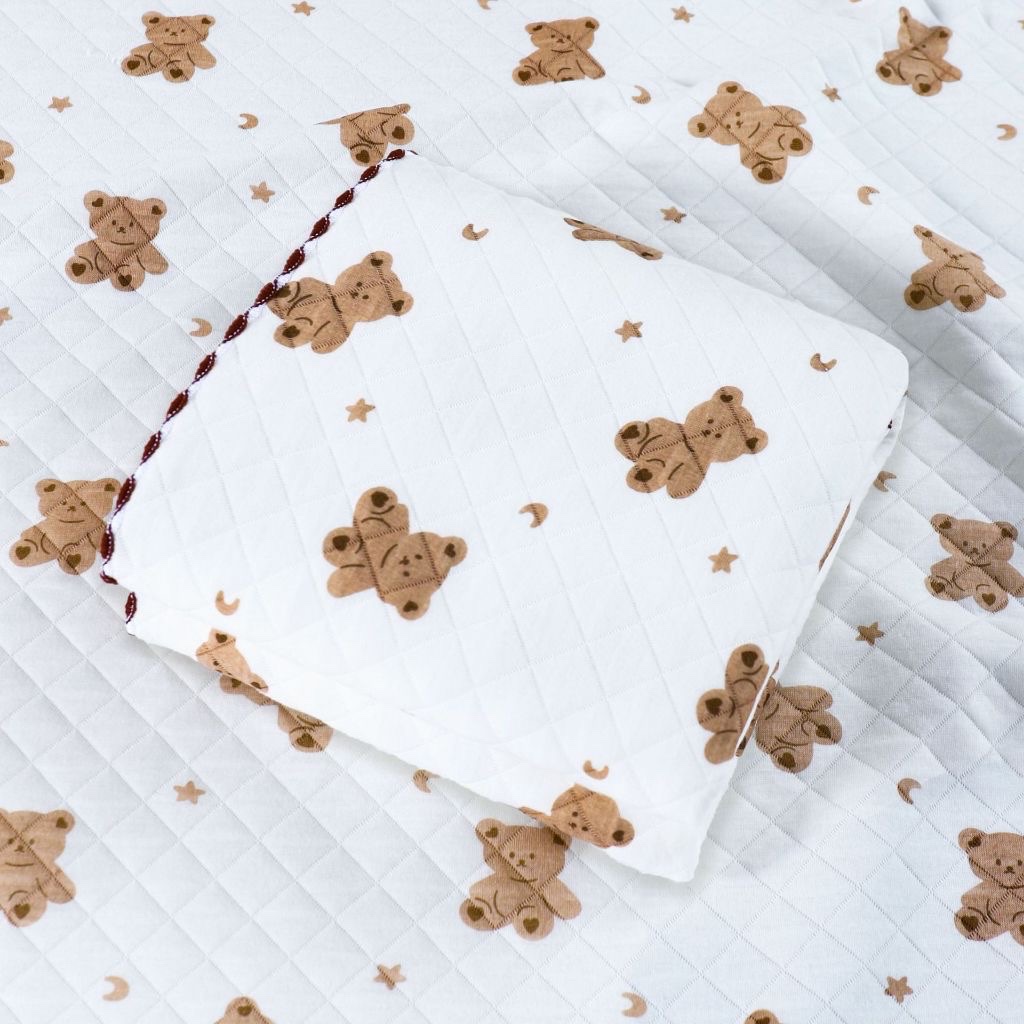 BS - Khăn ủ chần bông 3 lớp in hình 85x85cm