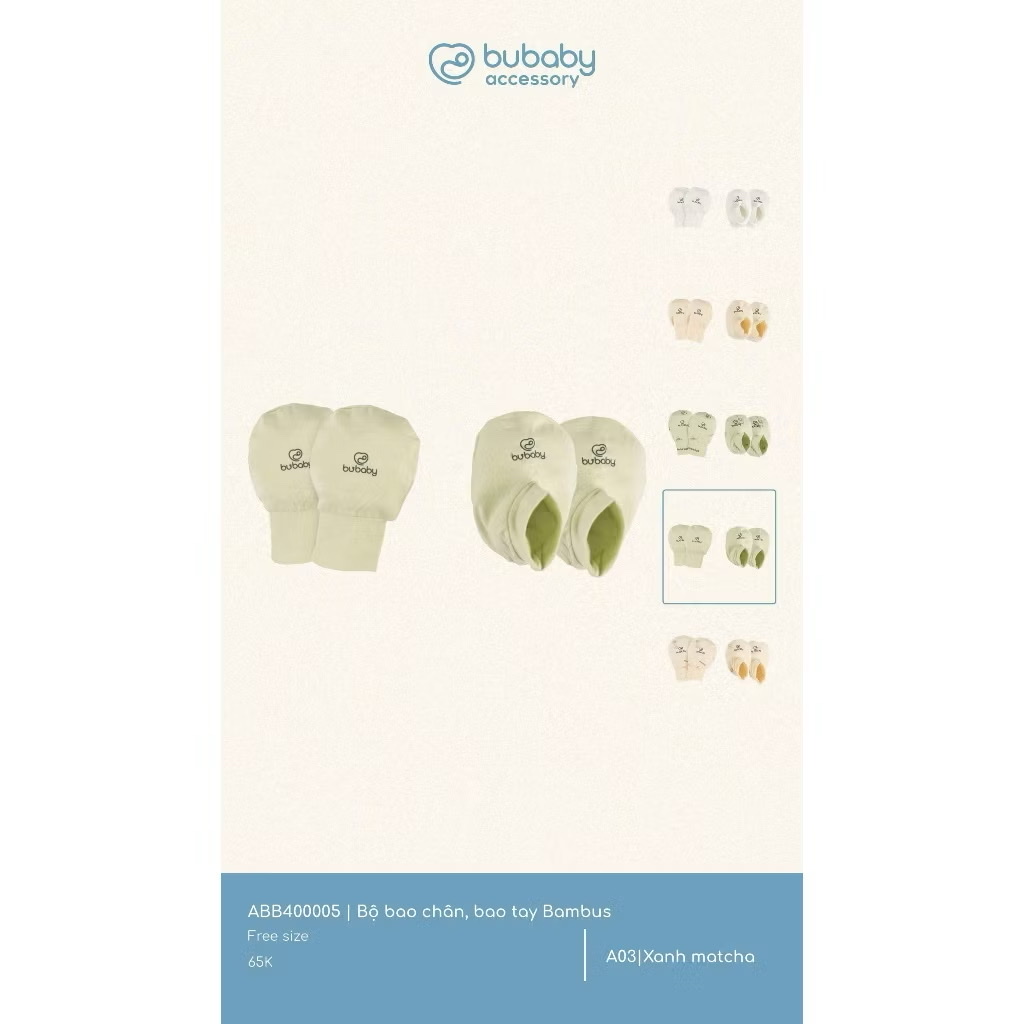 BUBABY - Bộ bao tay bao chân Bambus