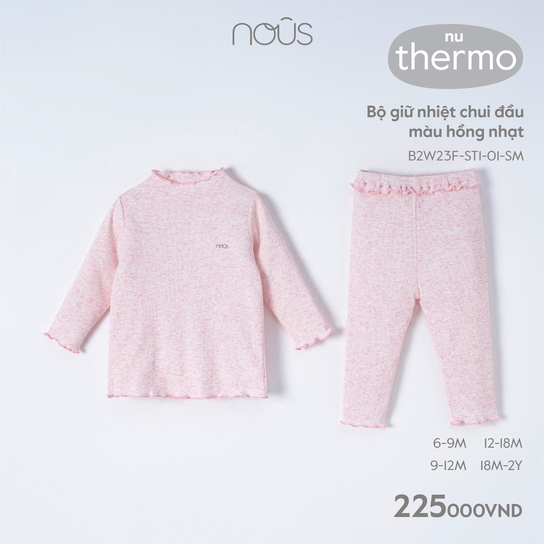 NOUS Bộ giữ nhiệt chui đầu(6-24M)
