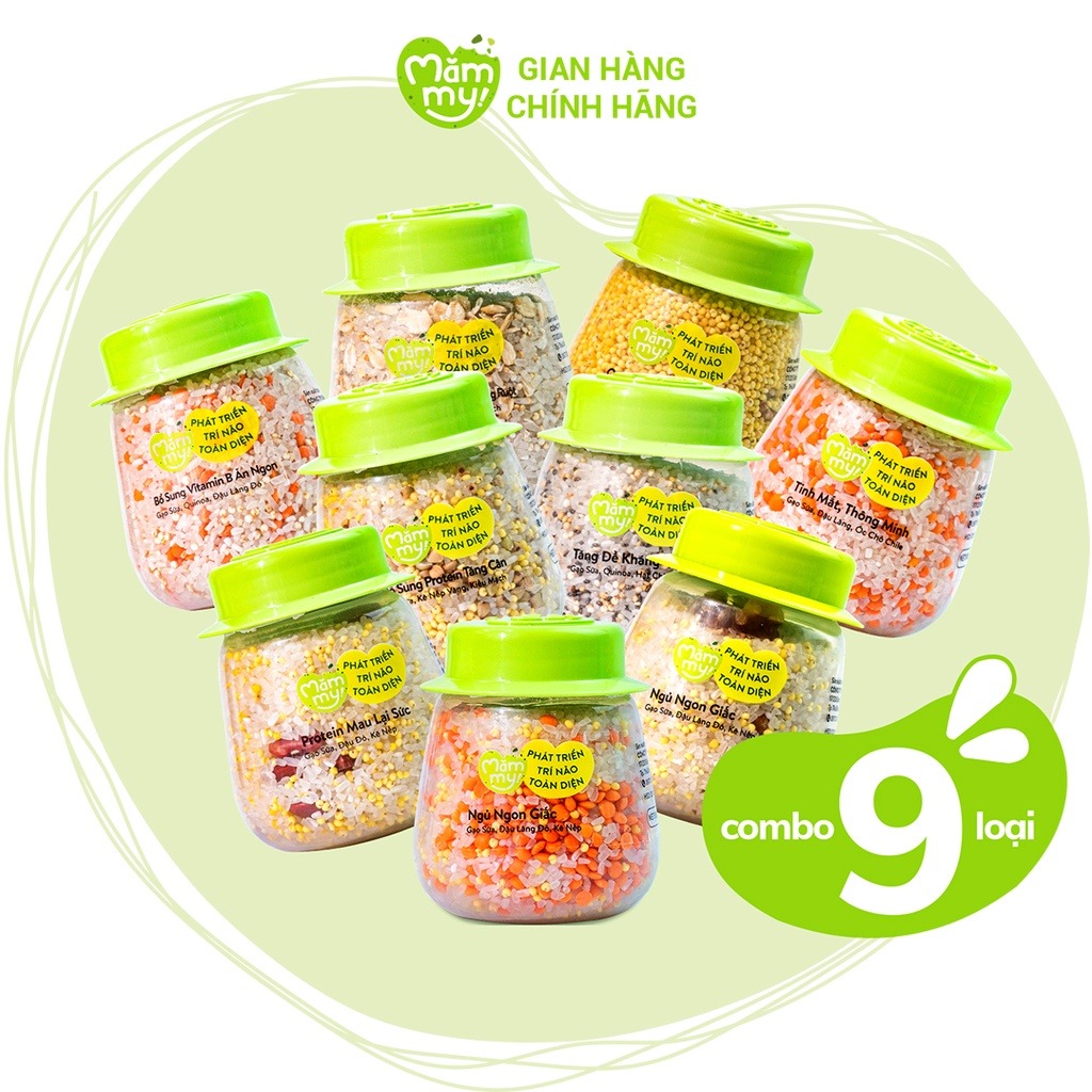 MAMMY - 6M+SET 9 HŨ MIX HẠT HỮU CƠ