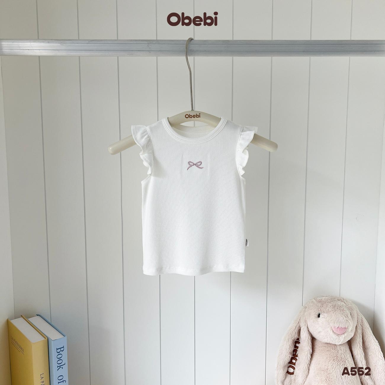 OBEBI - Áo thun cánh tiên thêu nơ OBEBI (73-120)