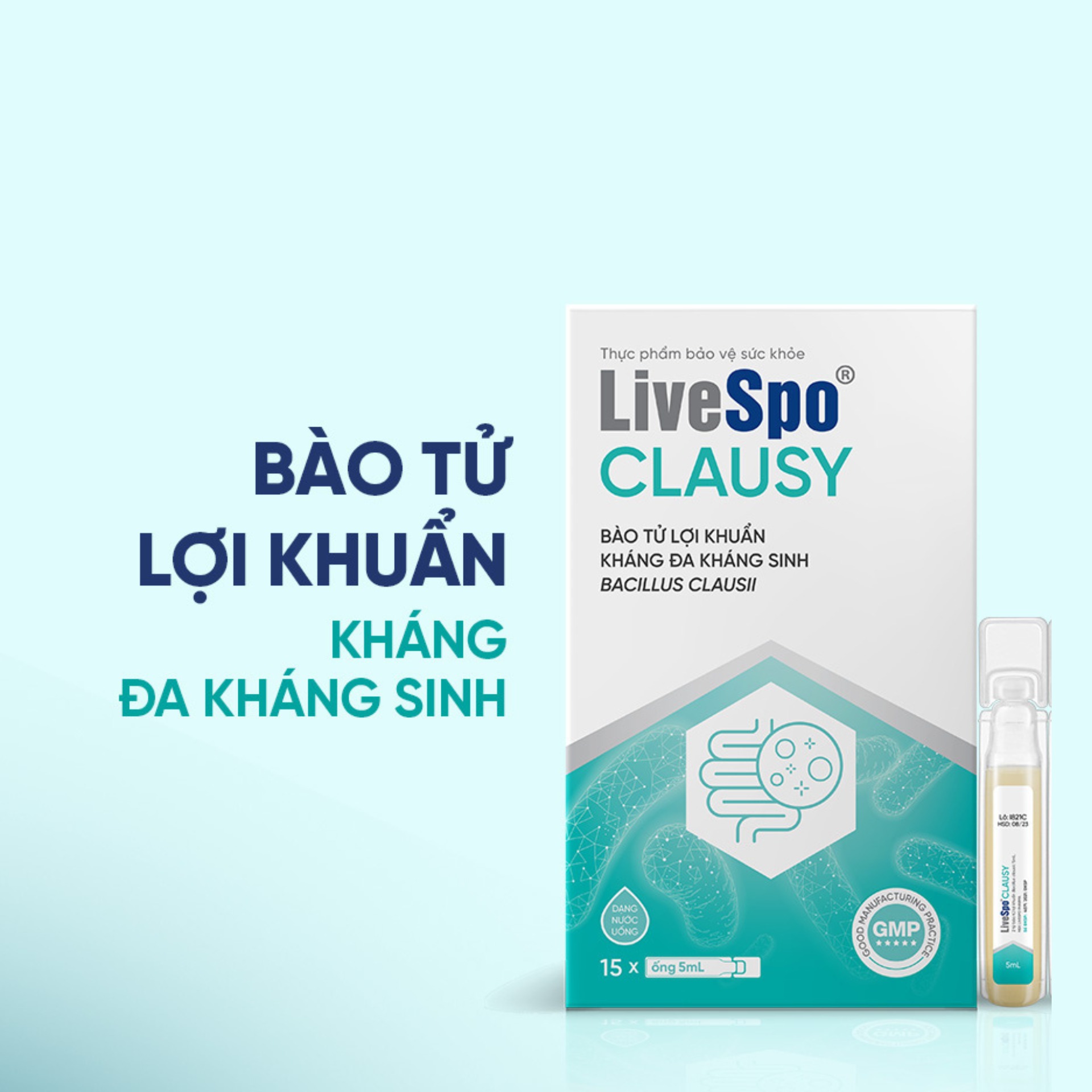 LIVESPO - BẢO TỬ LỢI KHUẨN CLAUSY KHÁNG ĐA KHÁNG SINH BACILLUS CLAUSII