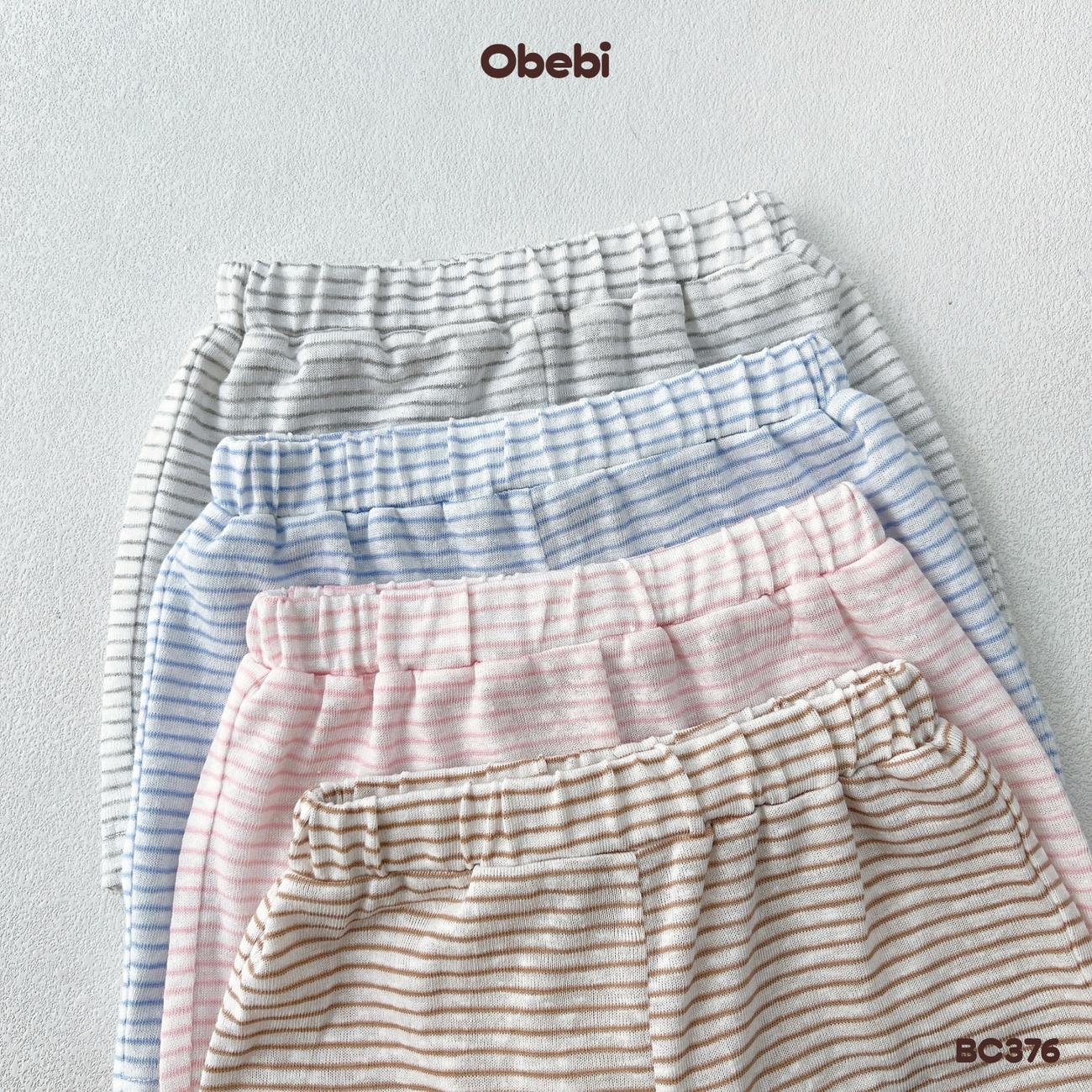 OBEBI - Bộ cộc trẻ em mùa hè kẻ ngang OBEBI (66-120)