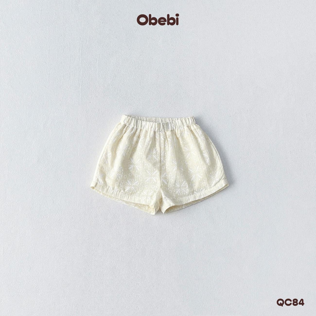 OBEBI - Quần cộc bé gái họa tiết hoa OBEBI (73-120)