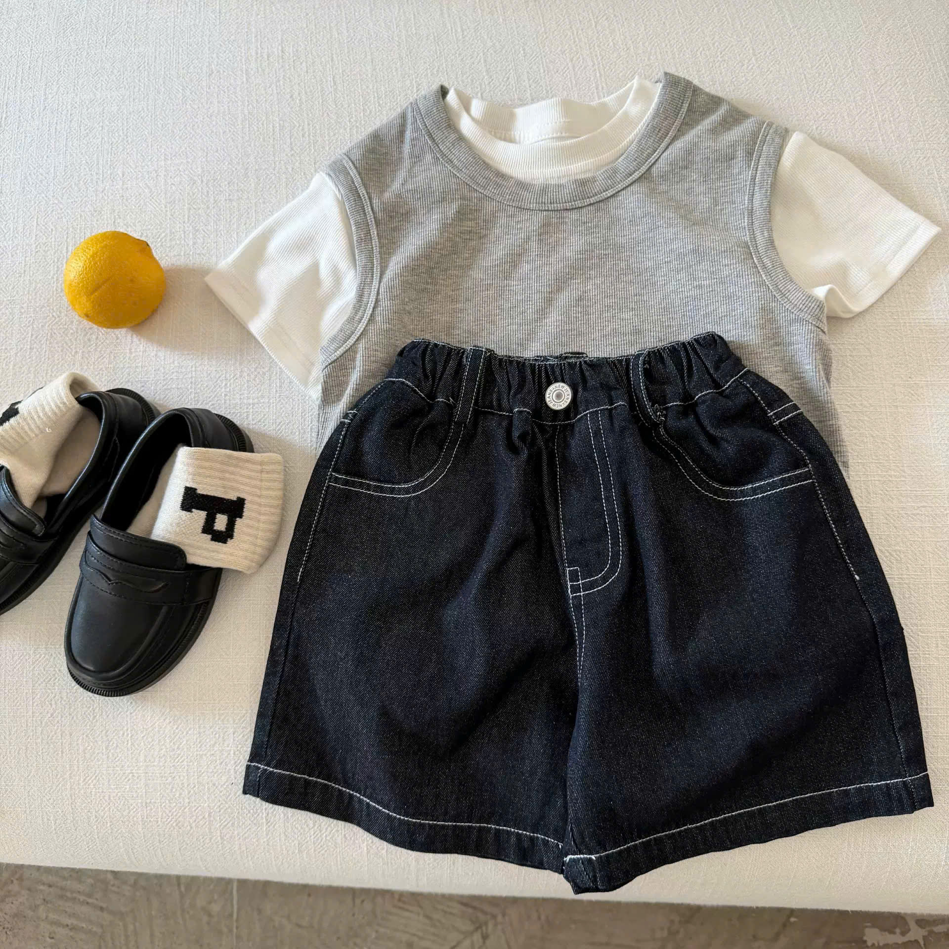 BK - Quần đùi bò đen (90-150)