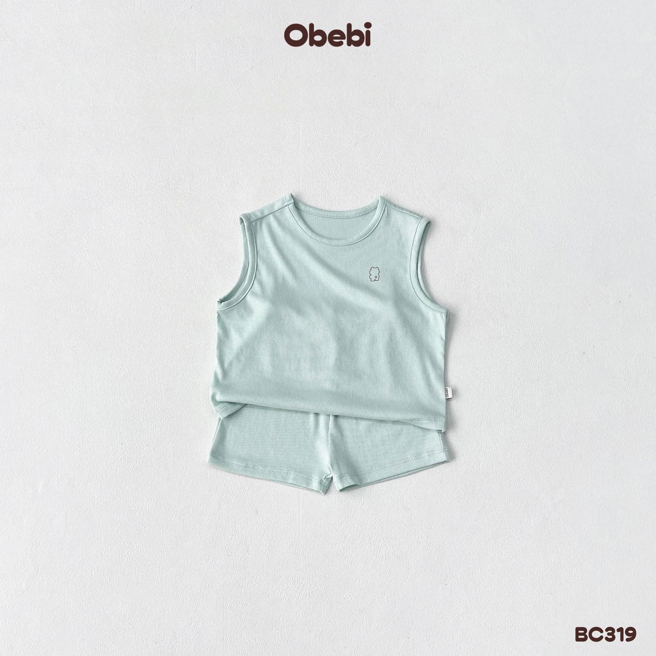 OBEBI - Bộ ba lỗ vải kháng khuẩn in gấu OBEBI (66-120)