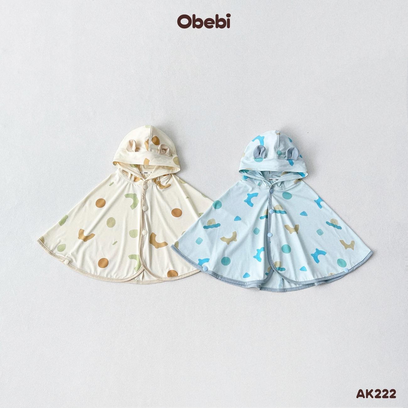OBEBI - Áo khoác chống nắng vải thun chống tia UV họa tiết đáng yêu OBEBI (73-120)