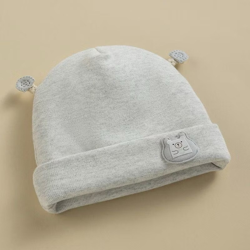 SP - Mũ cotton đính gấu(0-6M)