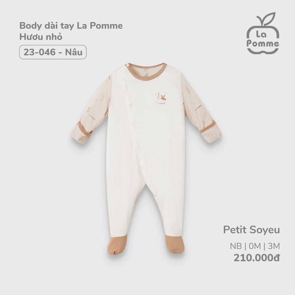 LA POMME Body dài tay hươu nhỏ(NB-3M)
