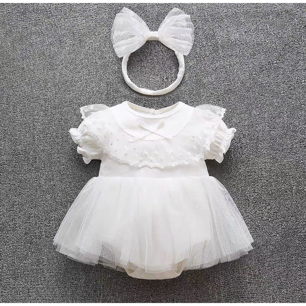 JS - Body thun váy xoè trắng+turban (59-80)