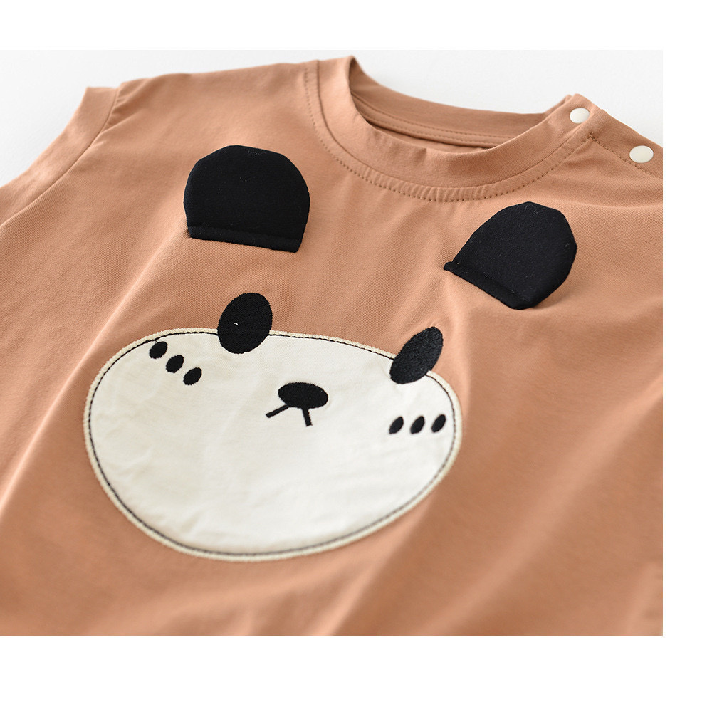 JS - Body cotton nâu mặt gấu tai đen(66-80)