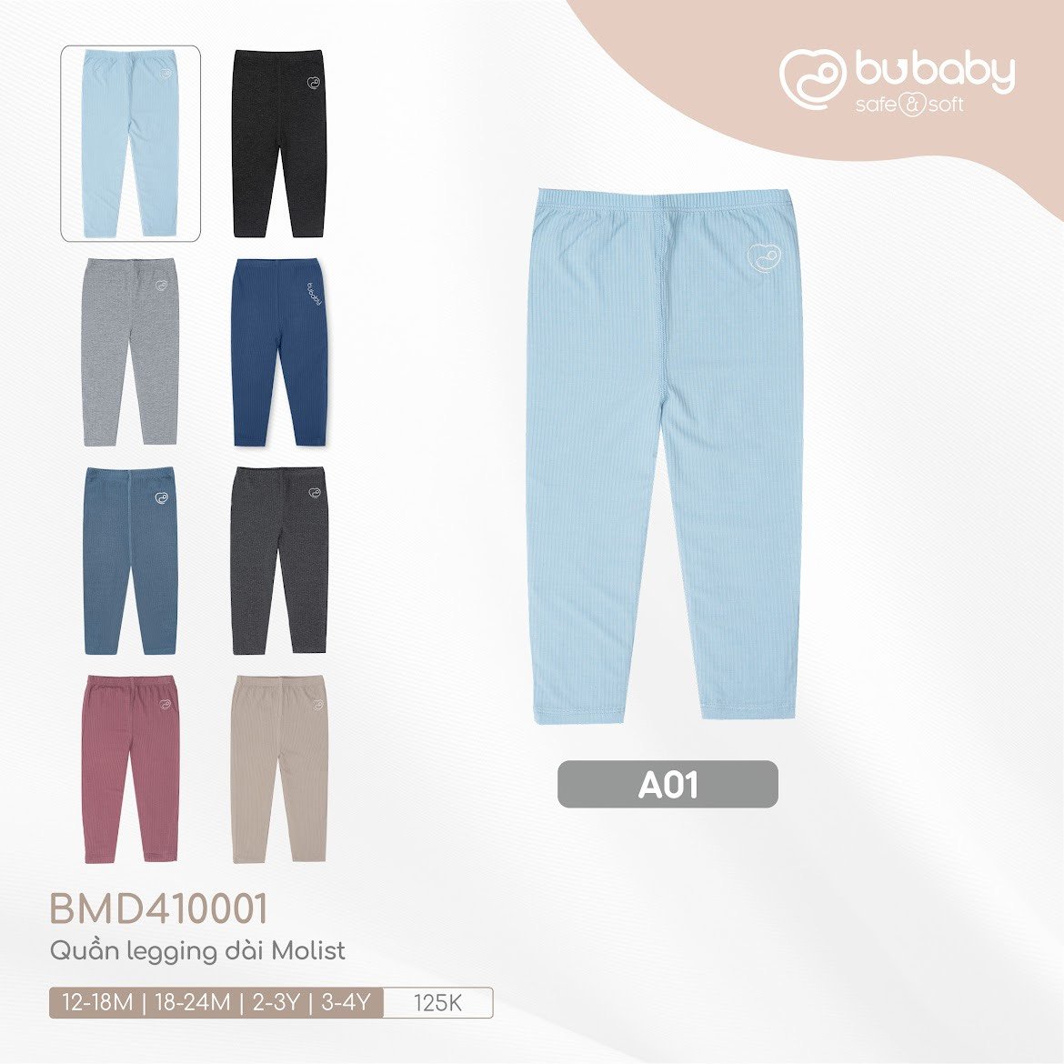 BU Quần legging dài Molist(S12-4Y)