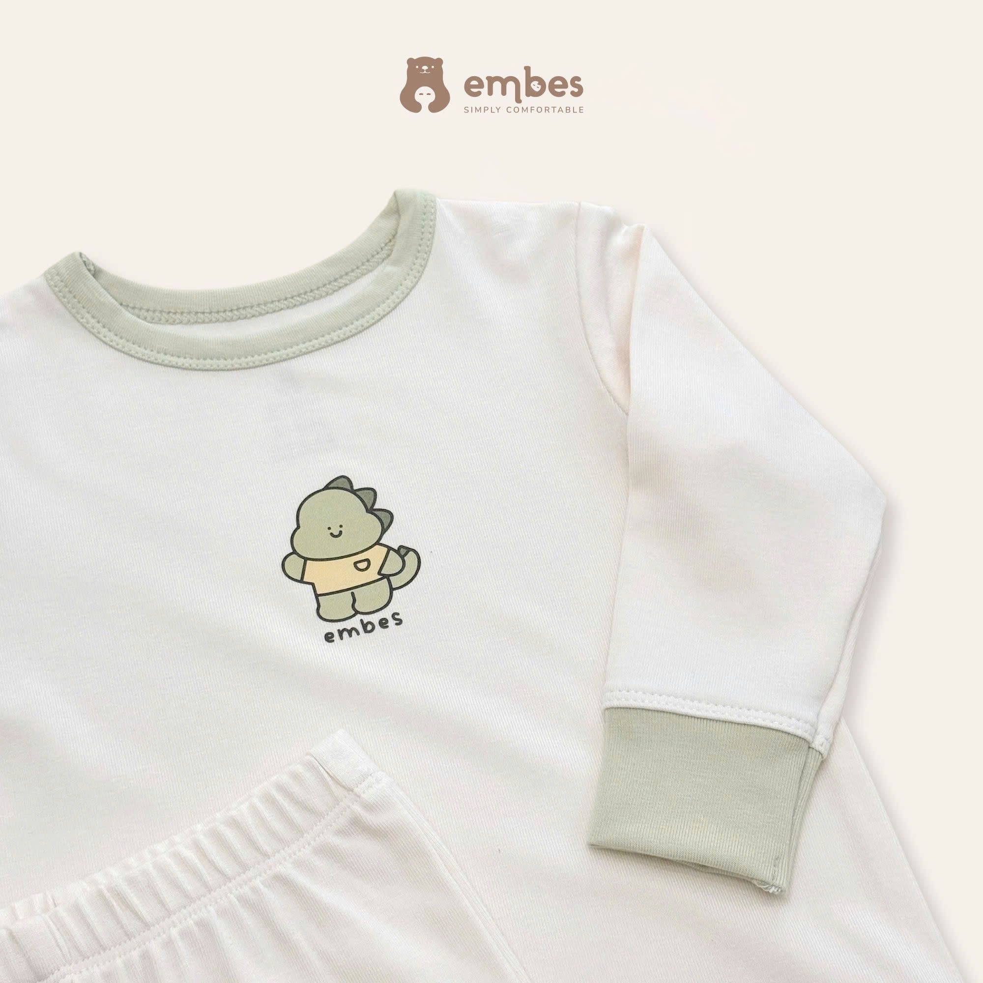 TH - Bộ dài tay in hình Gấu Embes(9M-4Y)