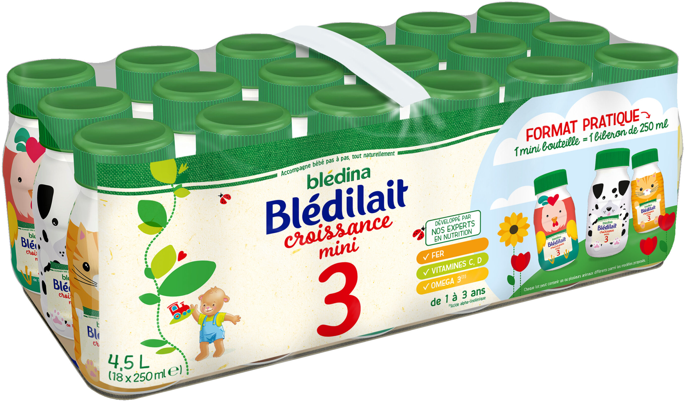 BLEDINA - 1Y+SỮA NƯỚC CHAI BLEDILAIT CROISSANCE MINI