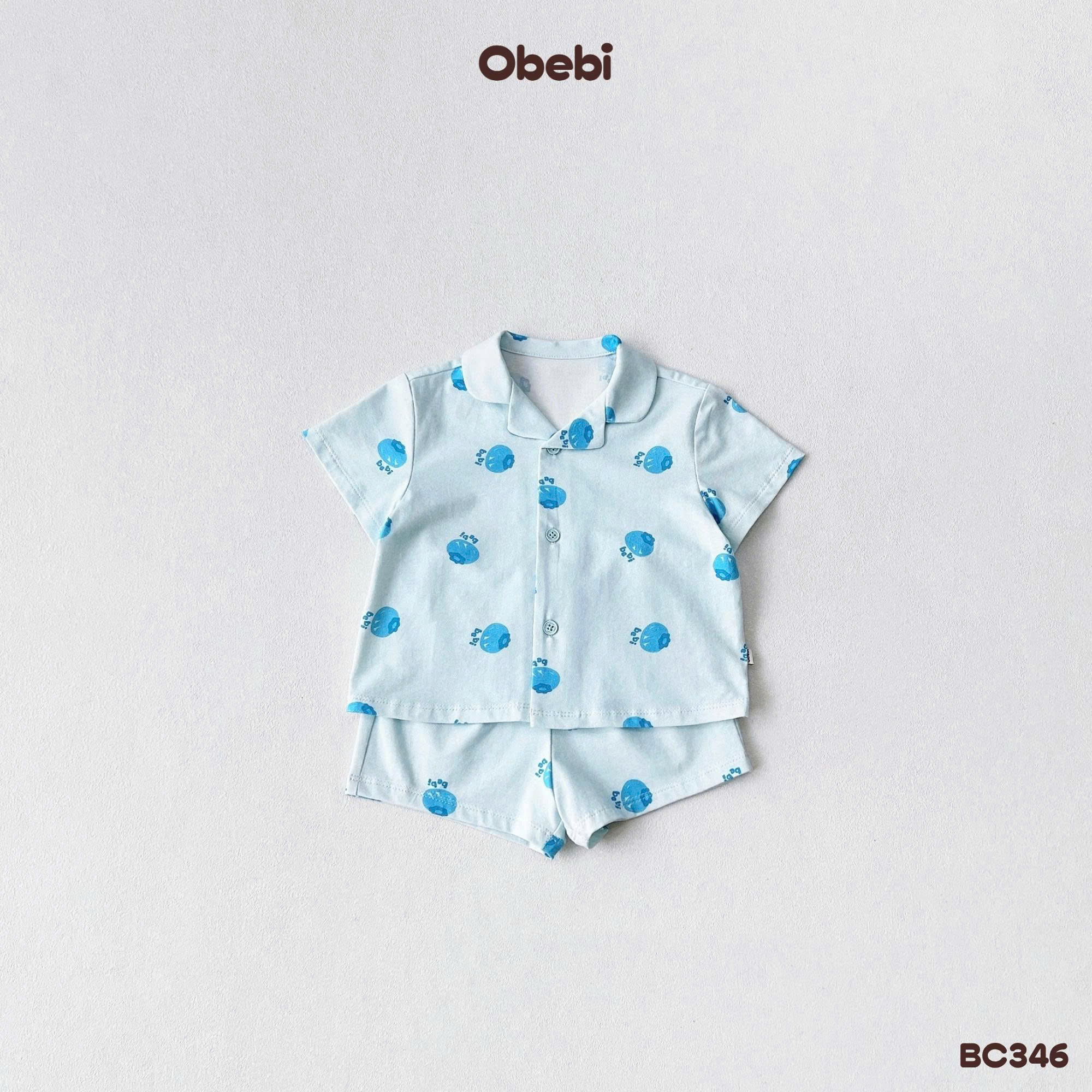 OBEBI - Bộ pyjama trẻ em hoạ tiết hoa quả OBEBI (73-120)