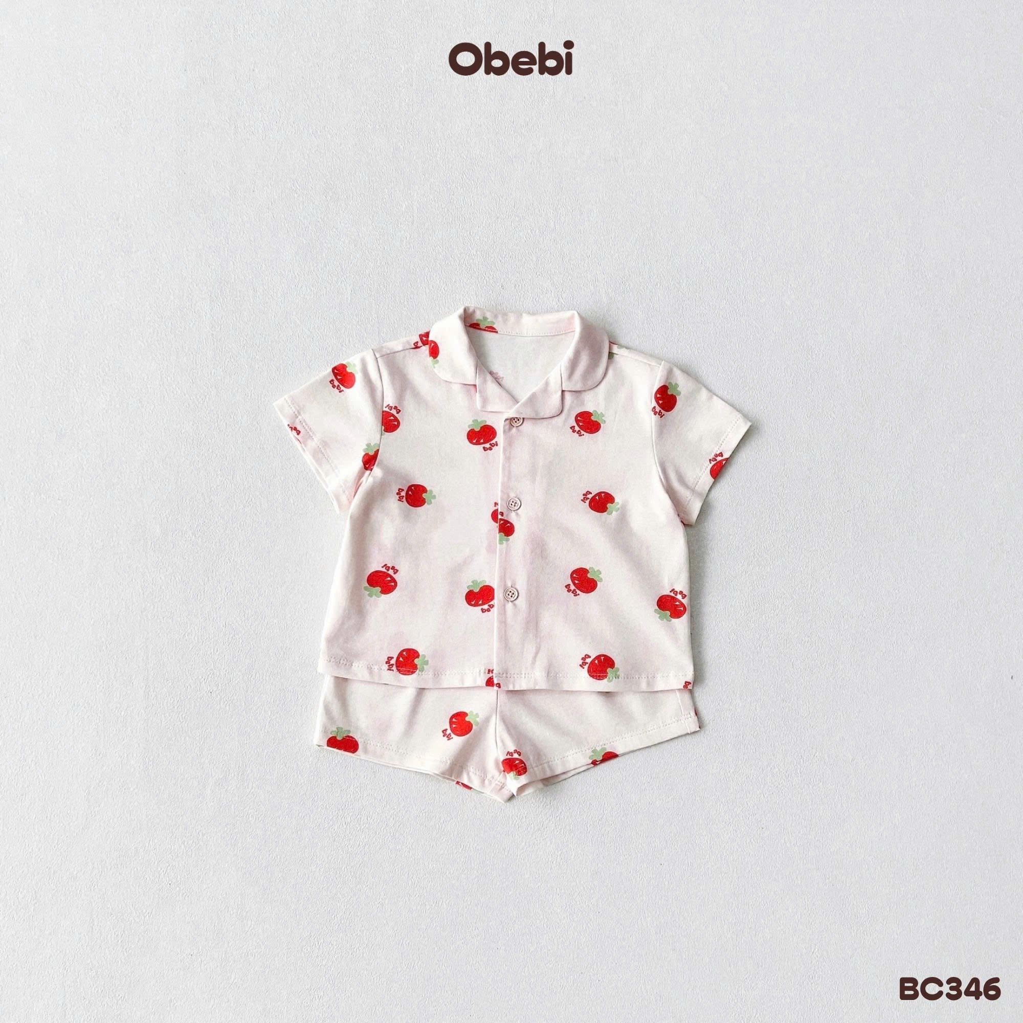 OBEBI - Bộ pyjama trẻ em hoạ tiết hoa quả OBEBI (73-120)