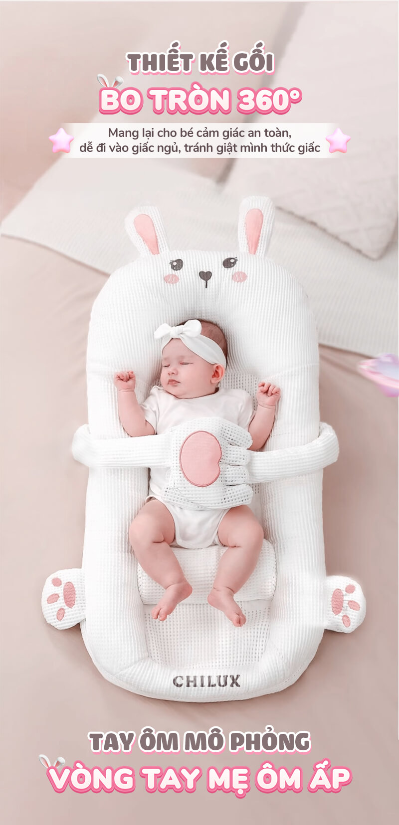 CHILUX - GỐI CHỐNG TRÀO NGƯỢC THỎ HỒNG