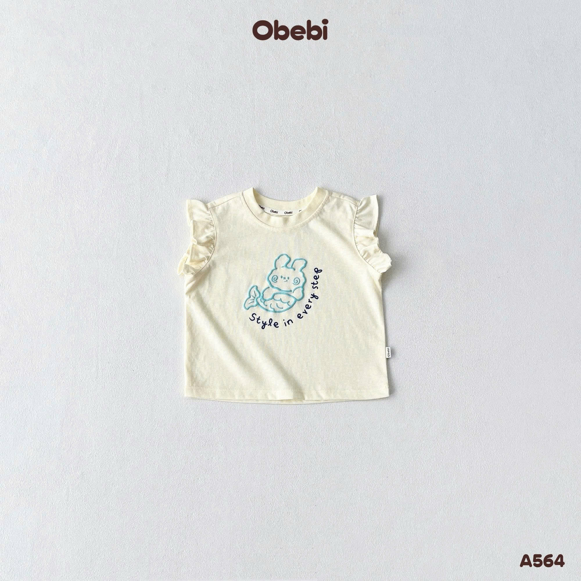 OBEBI -Áo thun in hình thỏ tiên cá OBEBI (73-120)