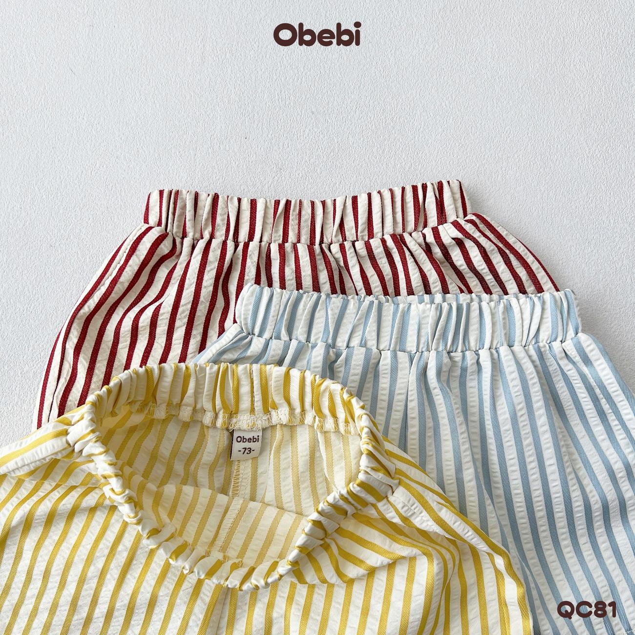 OBEBI - Quần đùi kẻ mùa hè OBEBI (73-120)