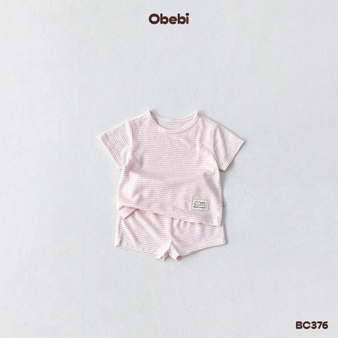 OBEBI - Bộ cộc trẻ em mùa hè kẻ ngang OBEBI (66-120)
