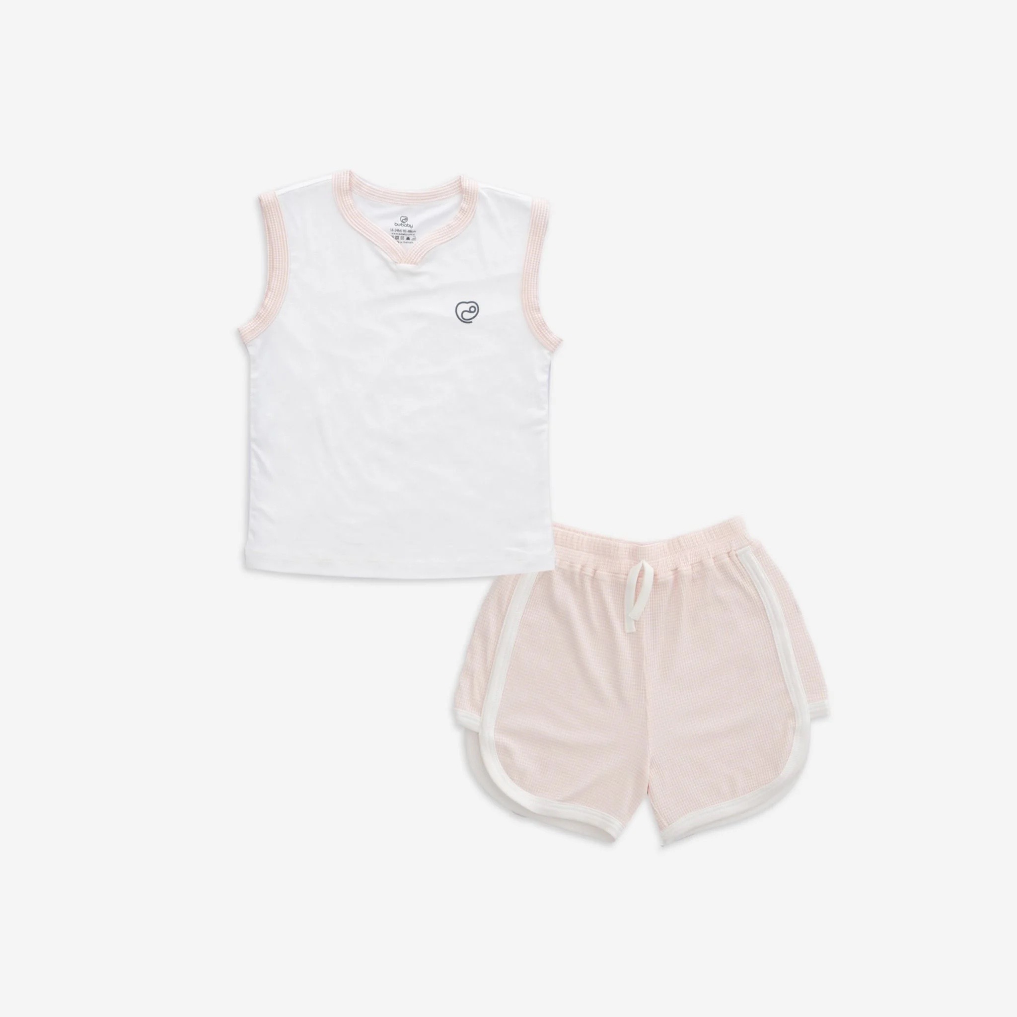 BUBABY - Bộ sát nách cổ V Siro (12M-5Y)