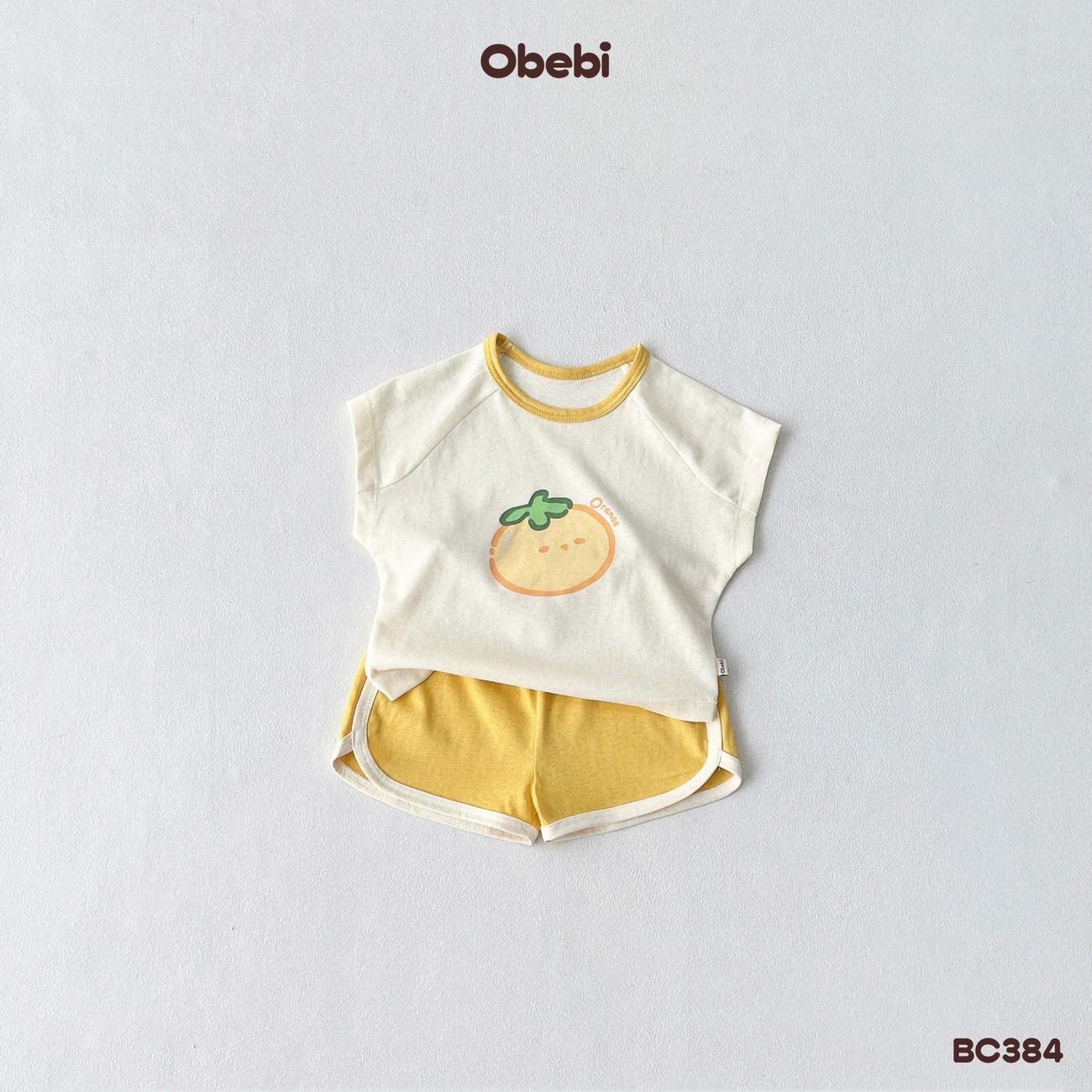 OBEBI - Bộ cộc hoa quả phối màu quần OBEBI (73-120)