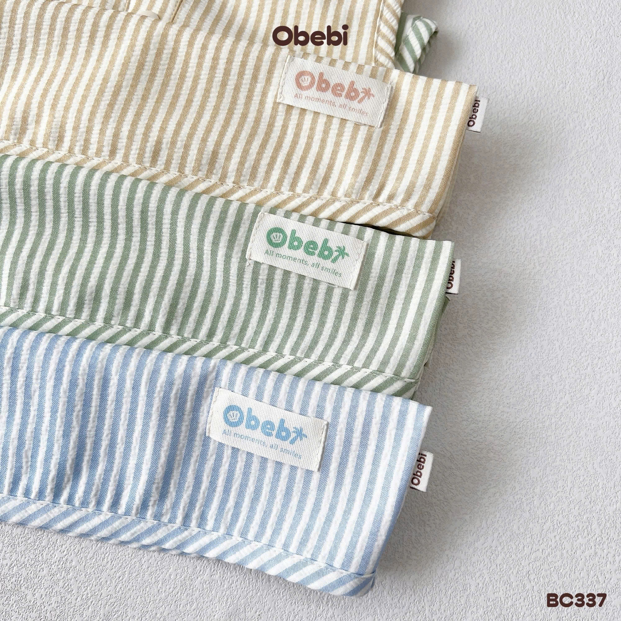 OBEBI - Bộ ba lỗ kẻ sọc mùa hè OBEBI (73-120)