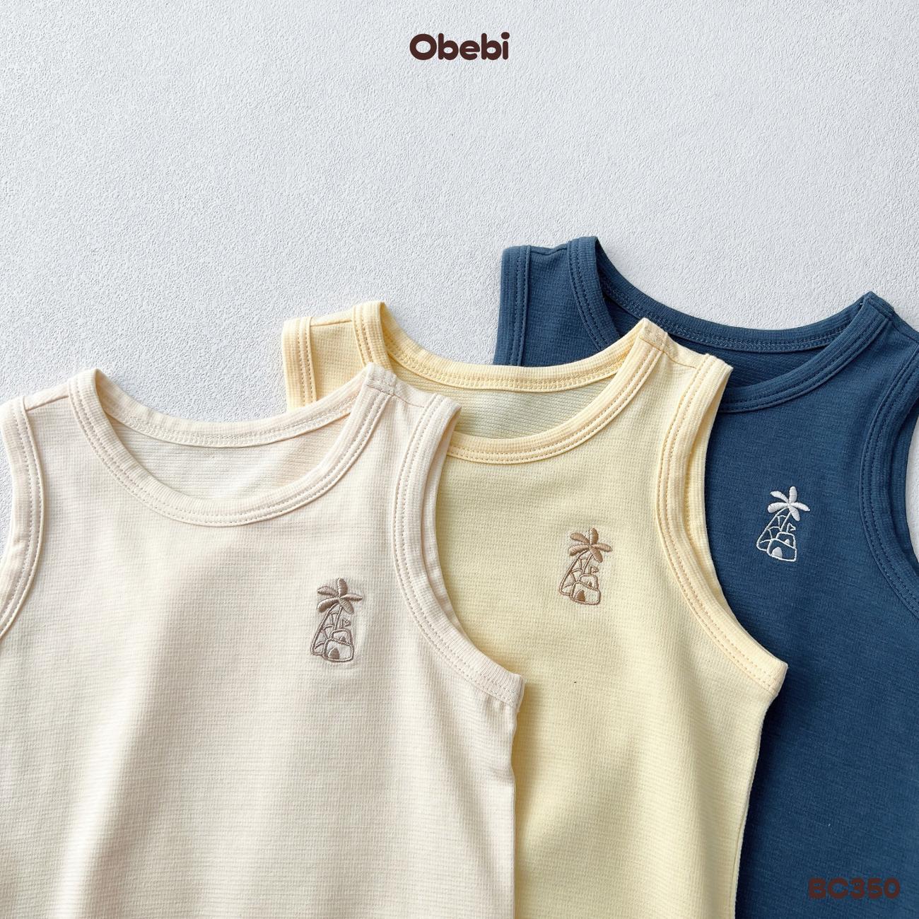 OBEBI - Bộ ba lỗ thêu cây dừa ngộ nghĩnh OBEBI (73-120)