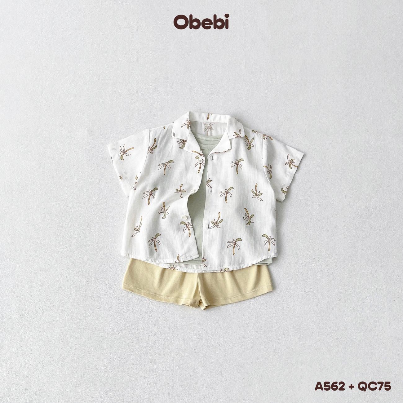 OBEBI - Áo sơ mi linen đi biển OBEBI (73-120)
