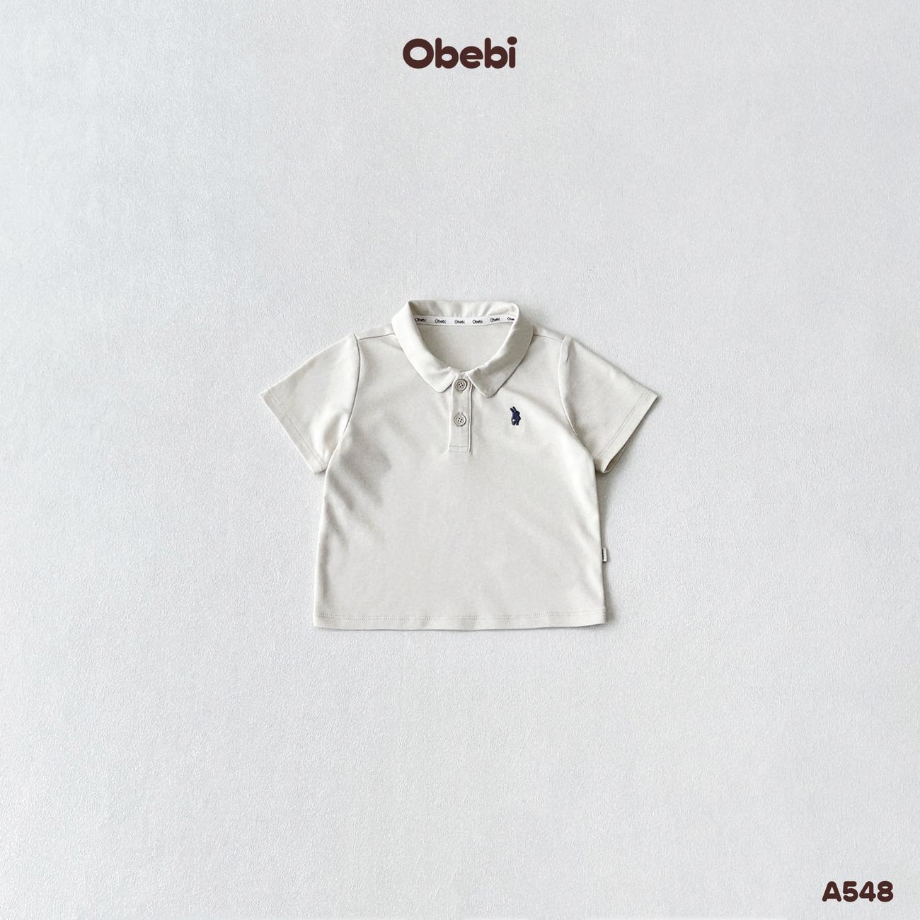 OBEBI - Áo polo trơn cộc tay cho bé OBEBI (73-120)