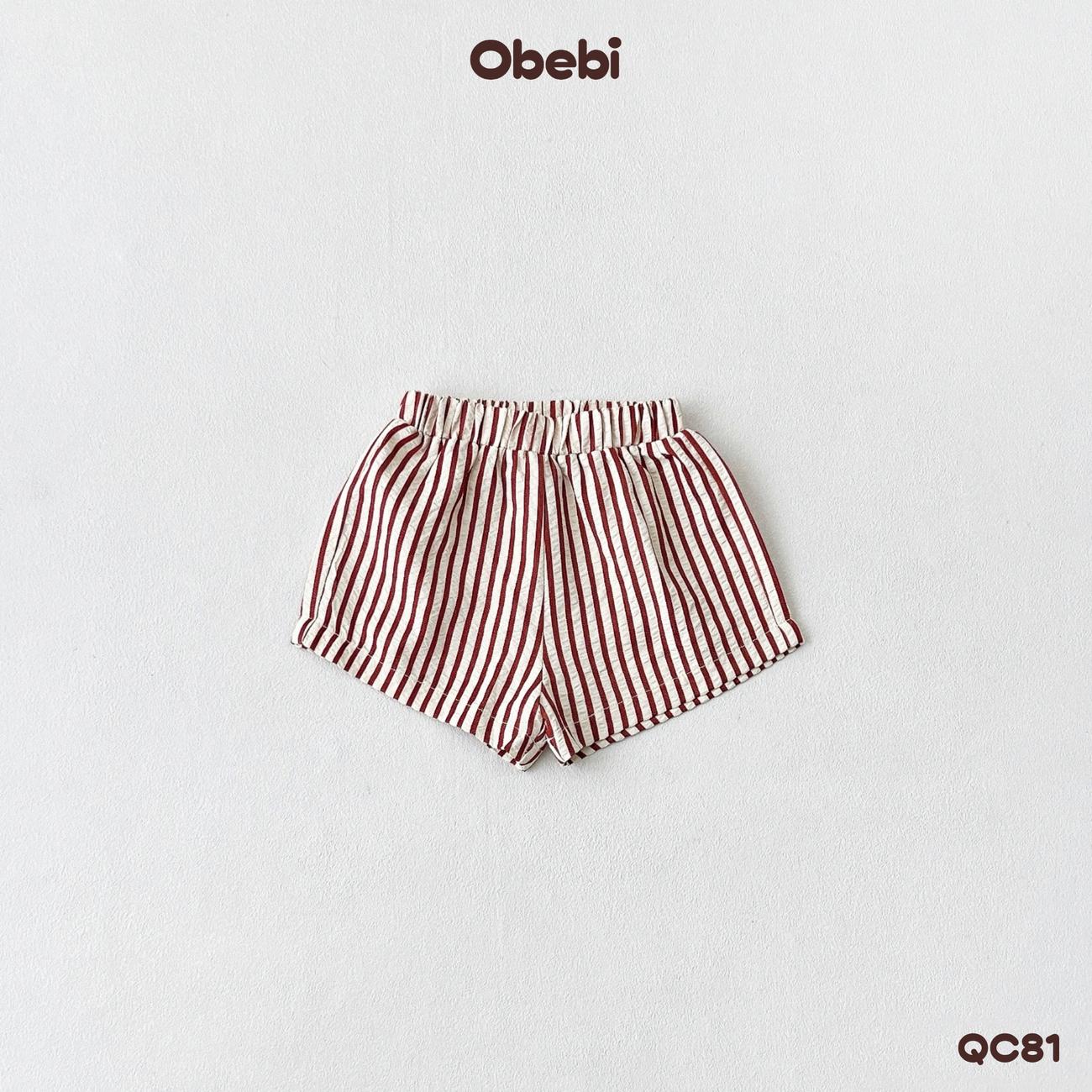 OBEBI - Quần đùi kẻ mùa hè OBEBI (73-120)