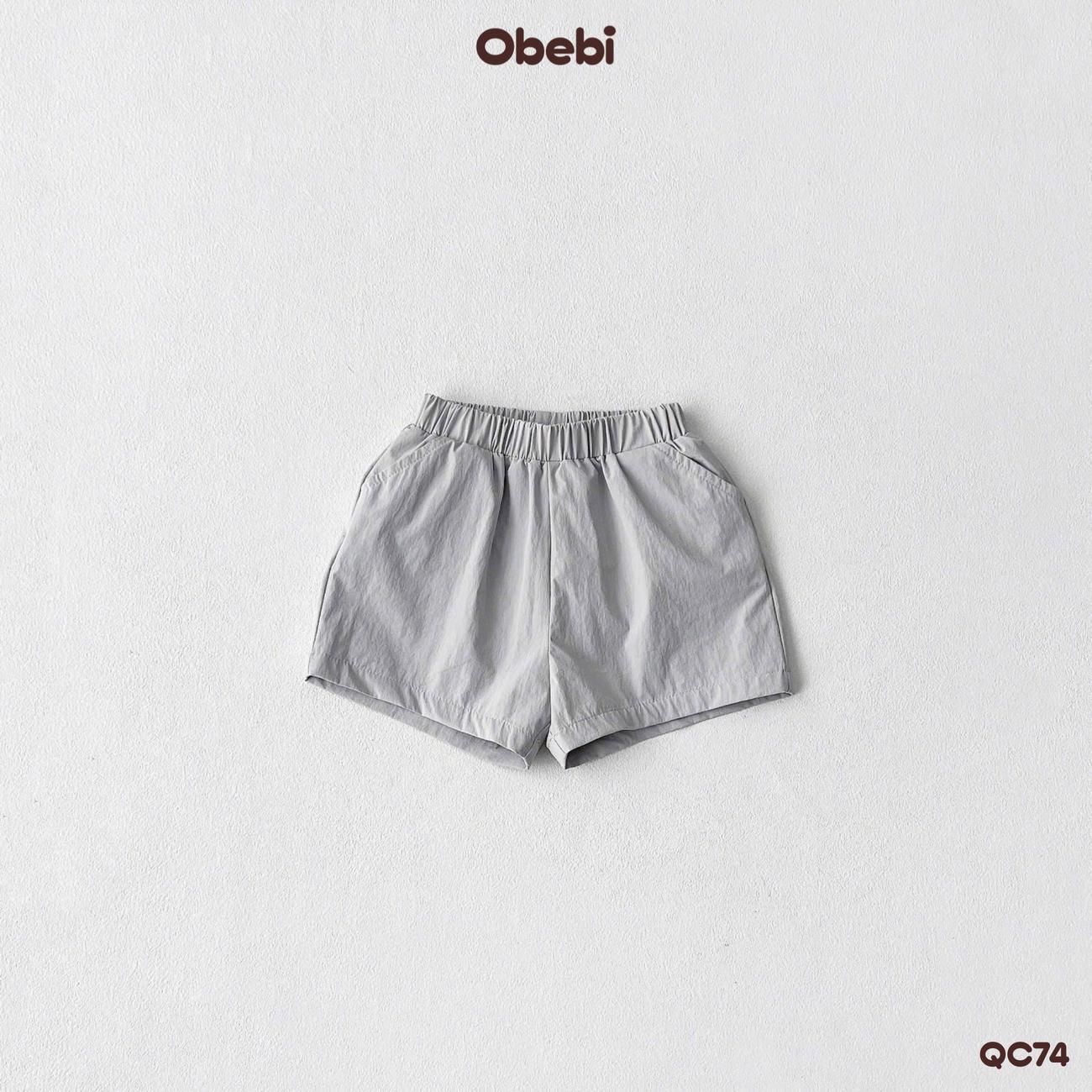 OBEBI - Quần đùi trẻ em vải gió thêu hình ngôi sao OBEBI (73-120)