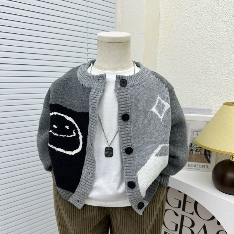 TL - Áo Cardigan len mặt cười(80-130)