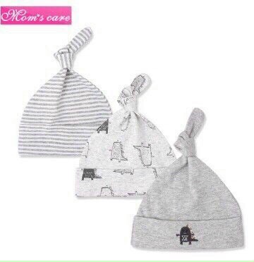 BW Set 3 mũ cotton Momcare (0-12M)
