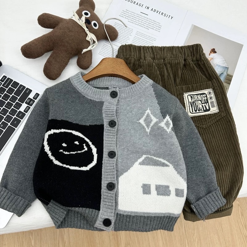 TL - Áo Cardigan len mặt cười(80-130)