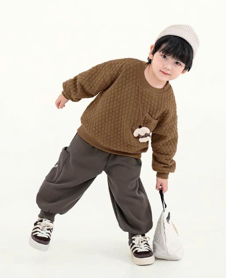 TL - Áo nỉ lót nhung nâu trần trám(90-140)