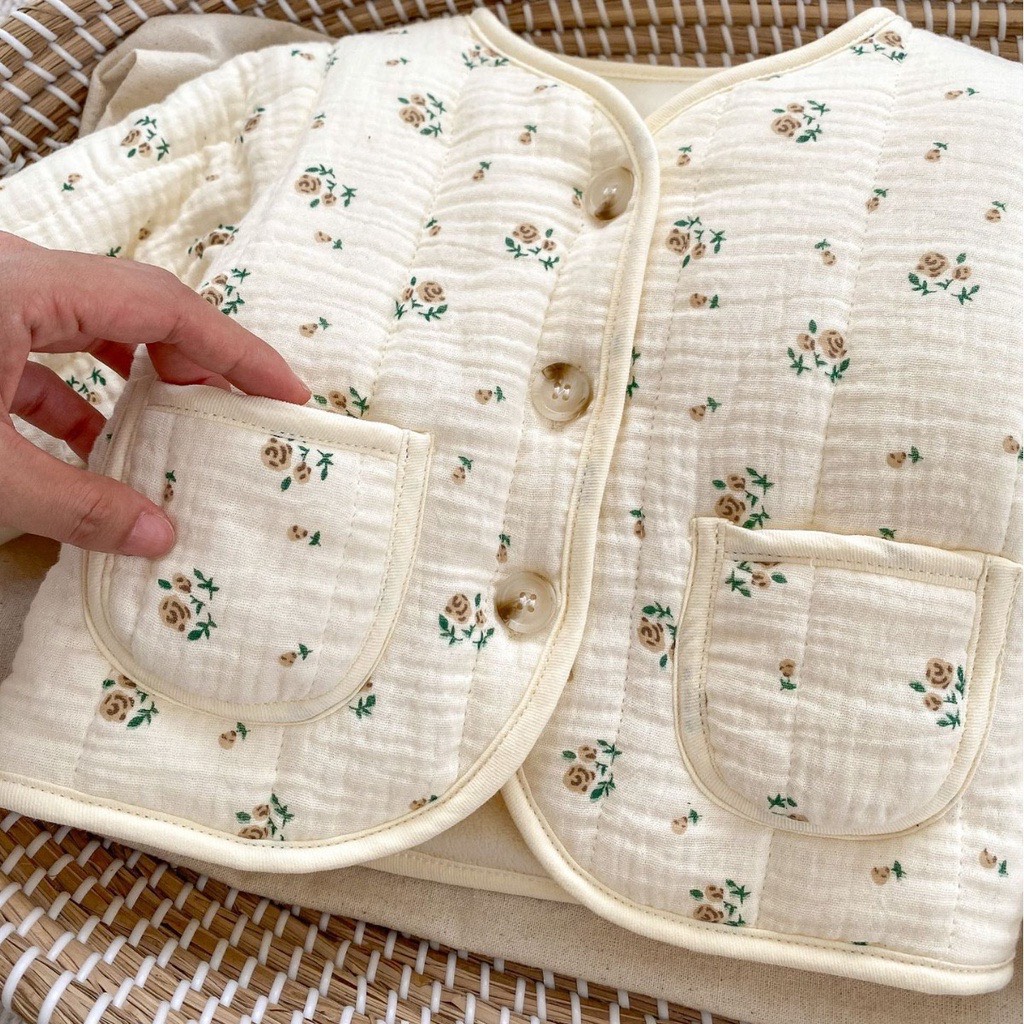 JS Áo khoác muslin lót nỉ 2 túi(66-80)