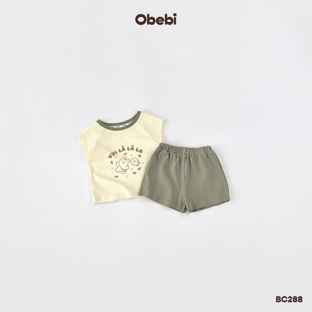 OBEBI - Bộ cộc tay ragla in hình (66-110)