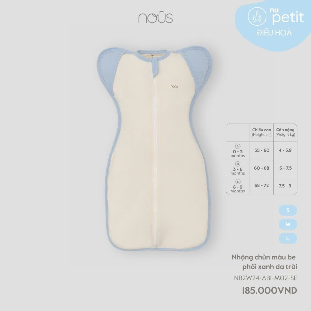 NOUS - Nhộng chũn màu be phối màu(S,M,L)