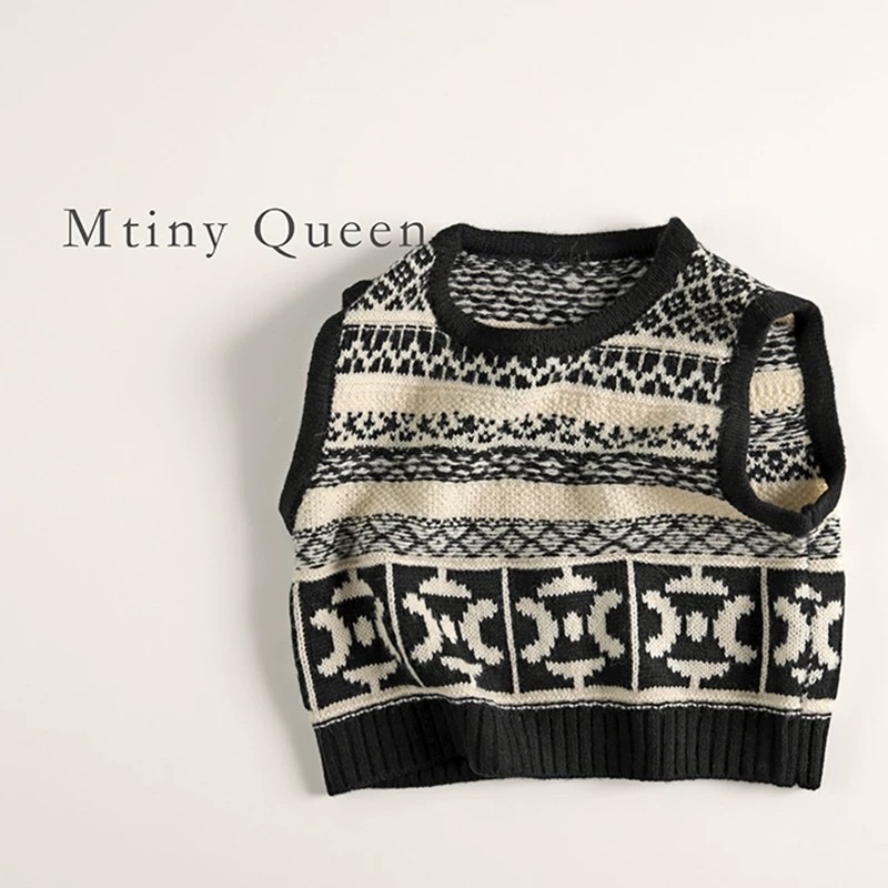 LB - Áo gile Mtiny Queen hoạ tiết(80-130)