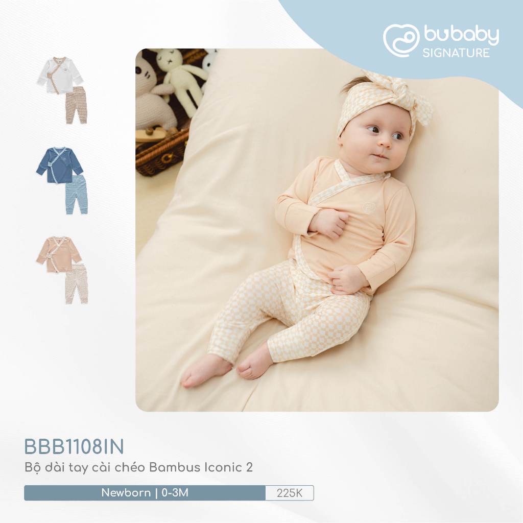 BUBABY - Bộ dài tay cài chéo Bambus Iconic 2