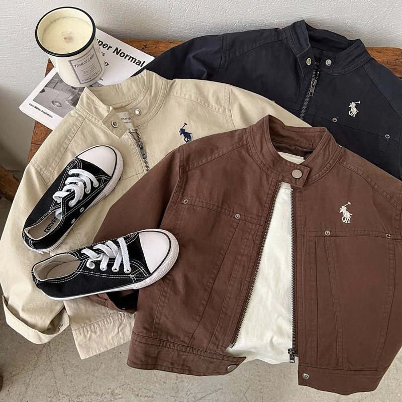 TH - Áo khoác KAKI thêu ngựa(90-140)