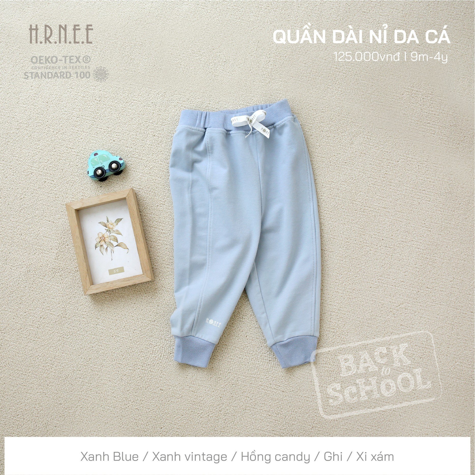 HRNEE Quần dài nỉ da cá(S6M-4Y)