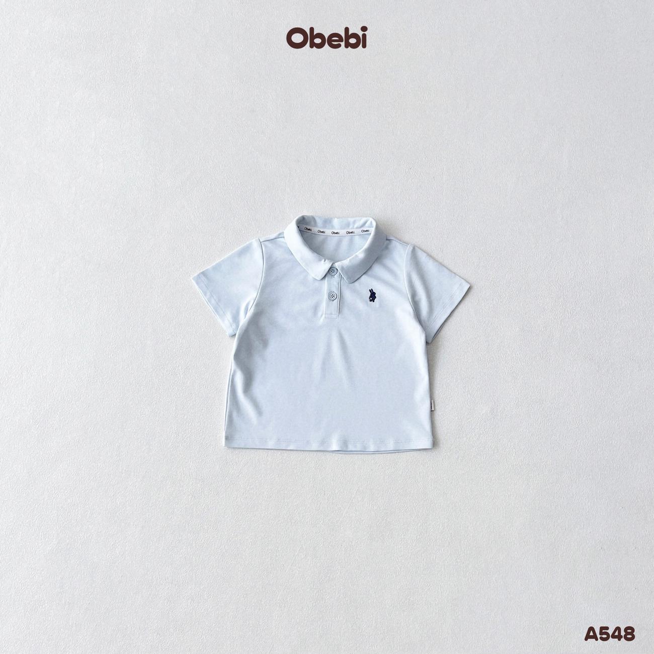 OBEBI - Áo polo trơn cộc tay cho bé OBEBI (73-120)